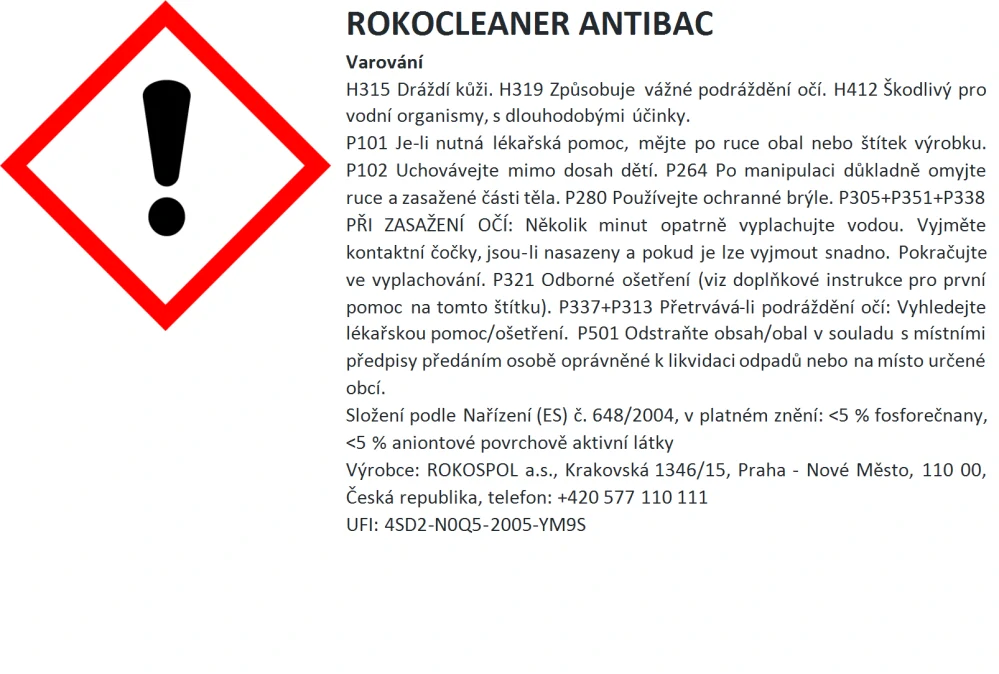 ROKO Cleaner Antibac 0,5 l odstraňovač plísně