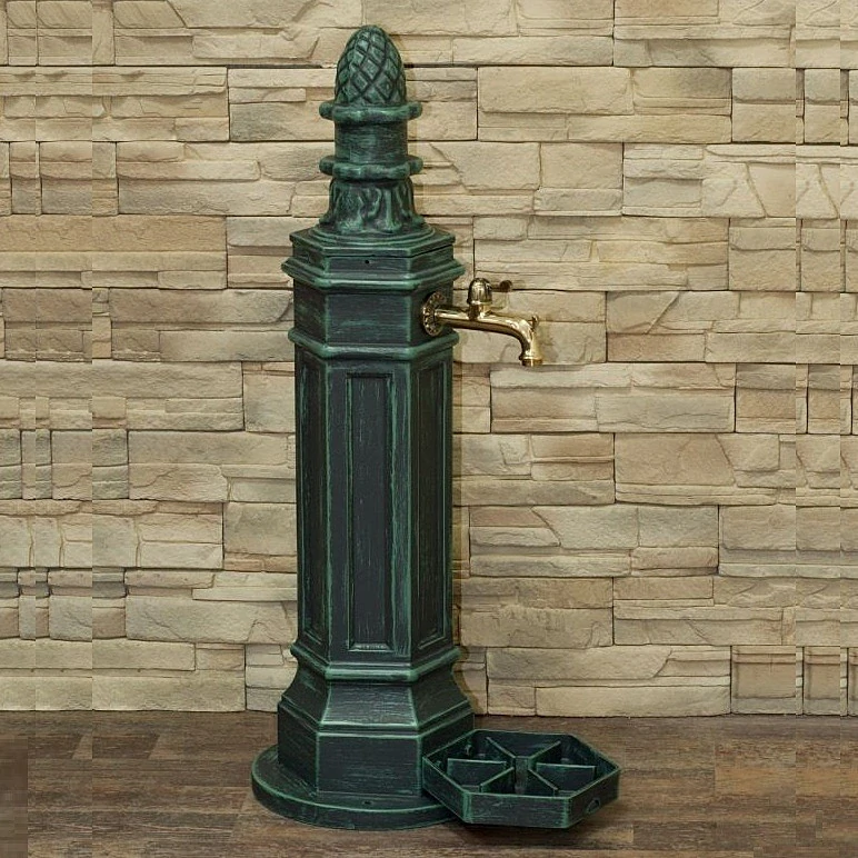 PRÉMIOVÝ vodovodní sloupek ROMA, antická zelená