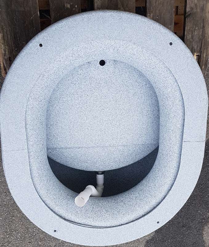 Roto zahradní umyvadlo Mars 84 cm - šedý granit 