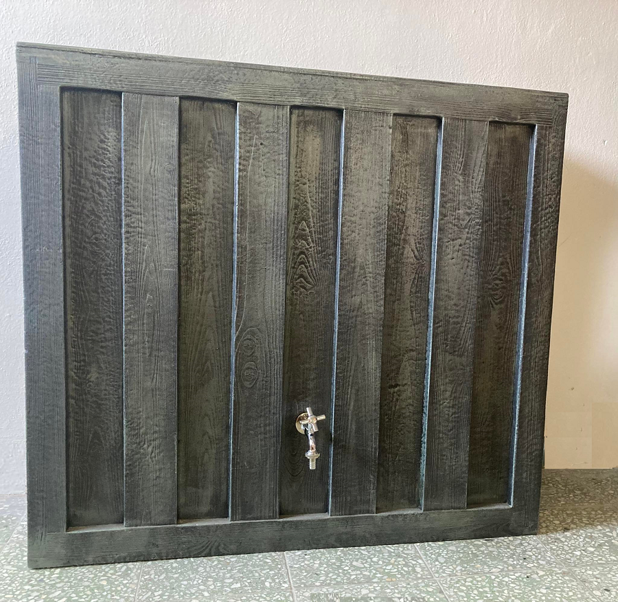 Roto SUD 300 L  s květináčem a nerez  KOHOUTKEM, šedo-zelený