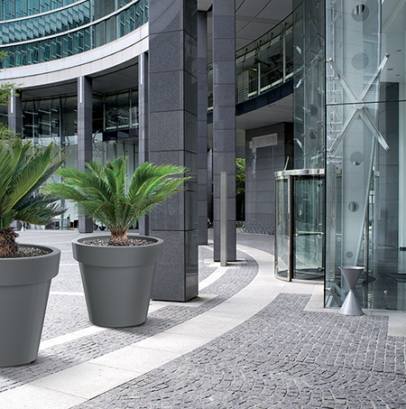 Květináč LEXO ROUND šedý kámen   80 cm