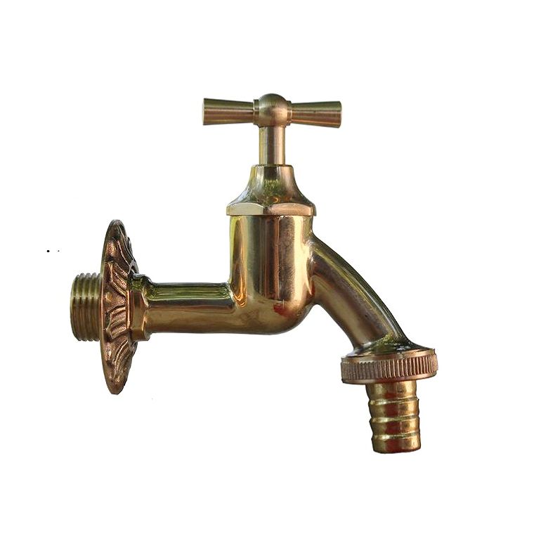 AZTE zahradní umyvadlo 72 cm hnědé – ze slitiny hliníku s kohoutkem výpustí a sifonem