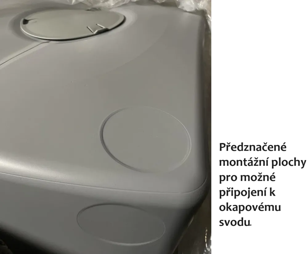 Prosperplast Sud na dešťovou vodu AQUA TOWER 350 L, světle šedý