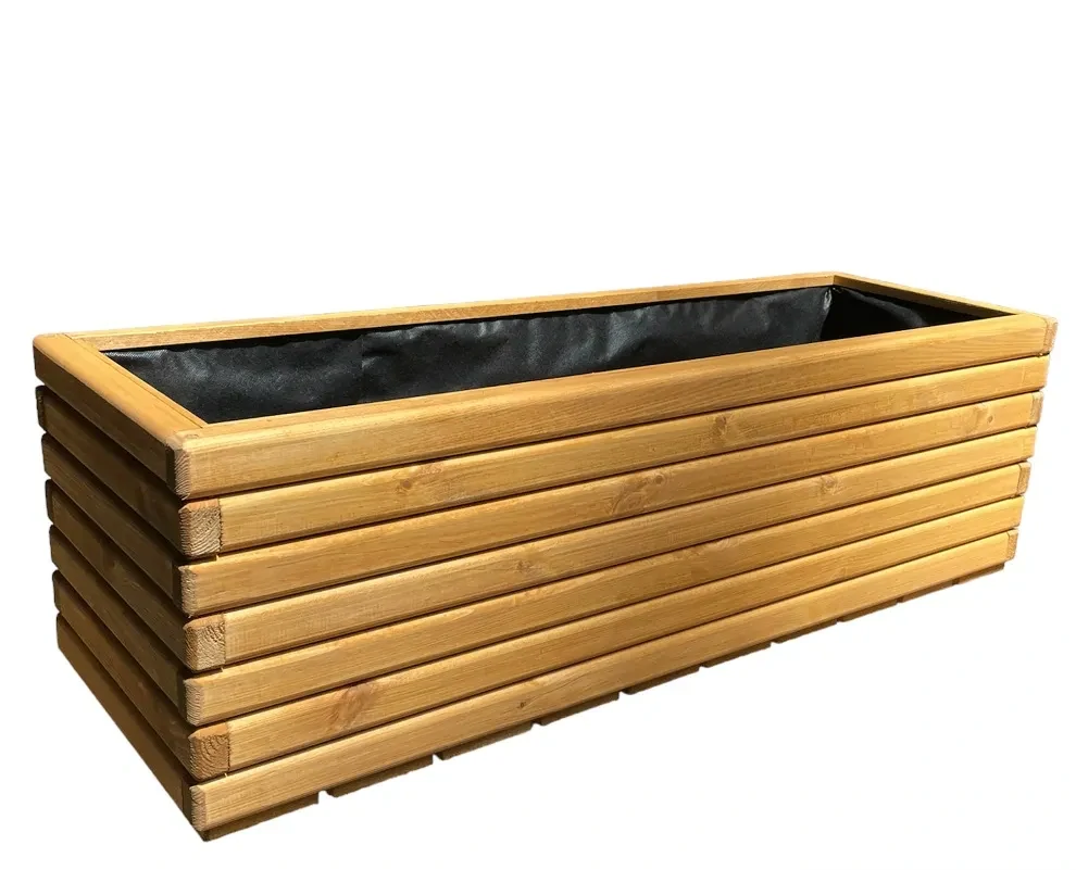 Dřevěný zahradní květináč AKSAMIT, pinie, 1180x400x400