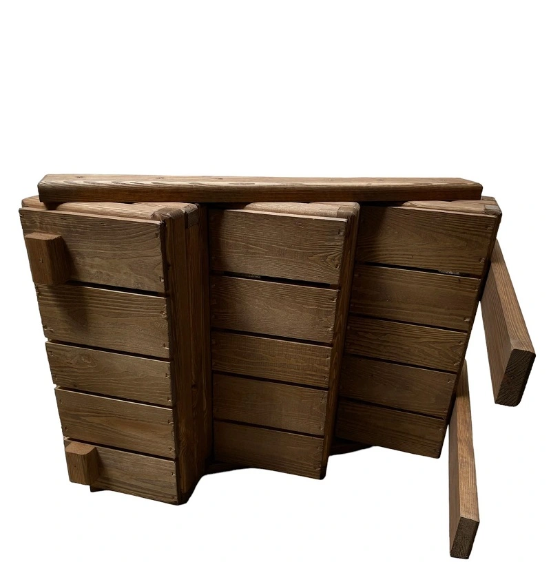 Dřevěný zahradní květináč Aksamit KASKÁDA, teak