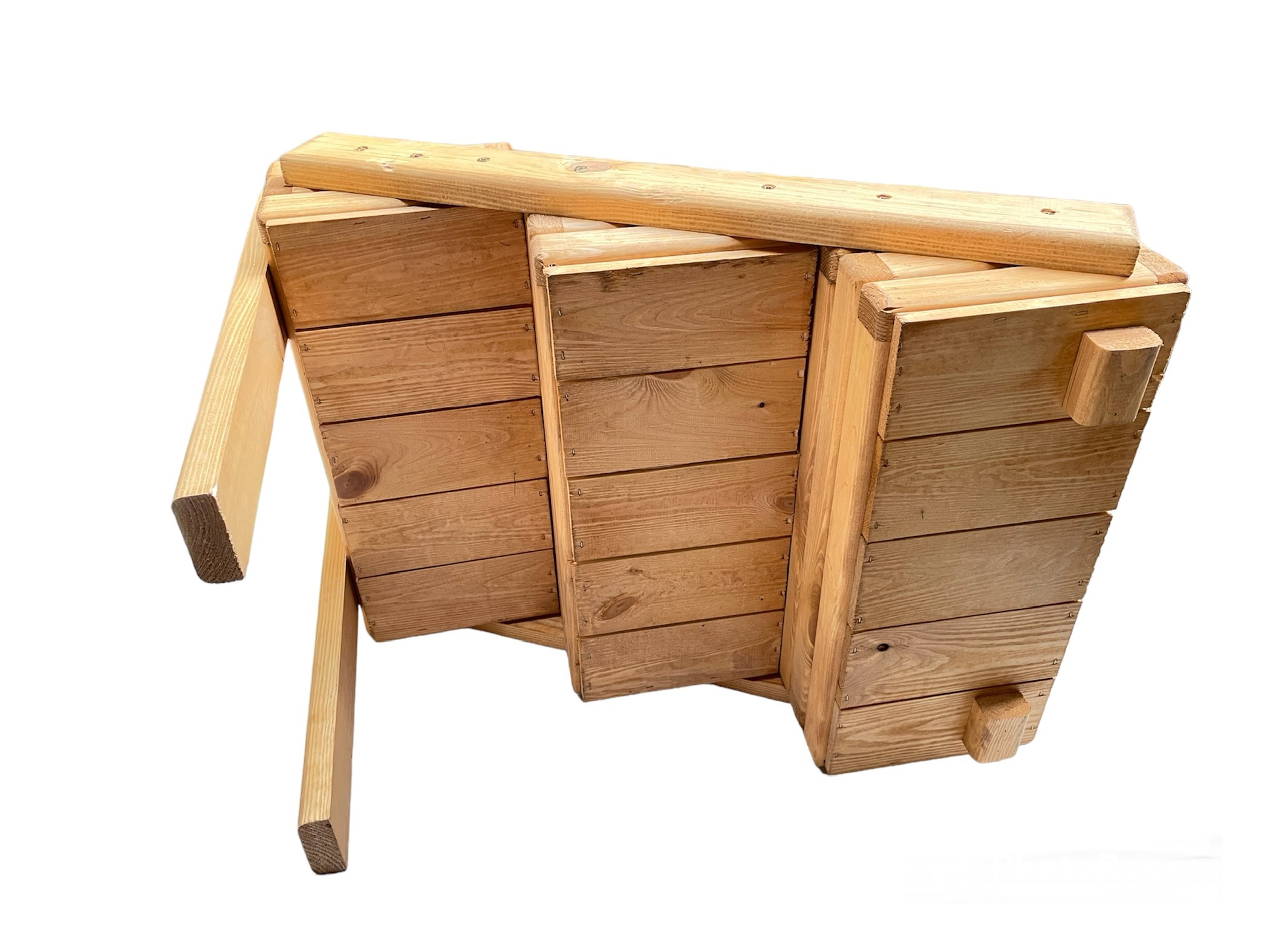 Dřevěný zahradní květináč Aksamit, KASKÁDA, pinie