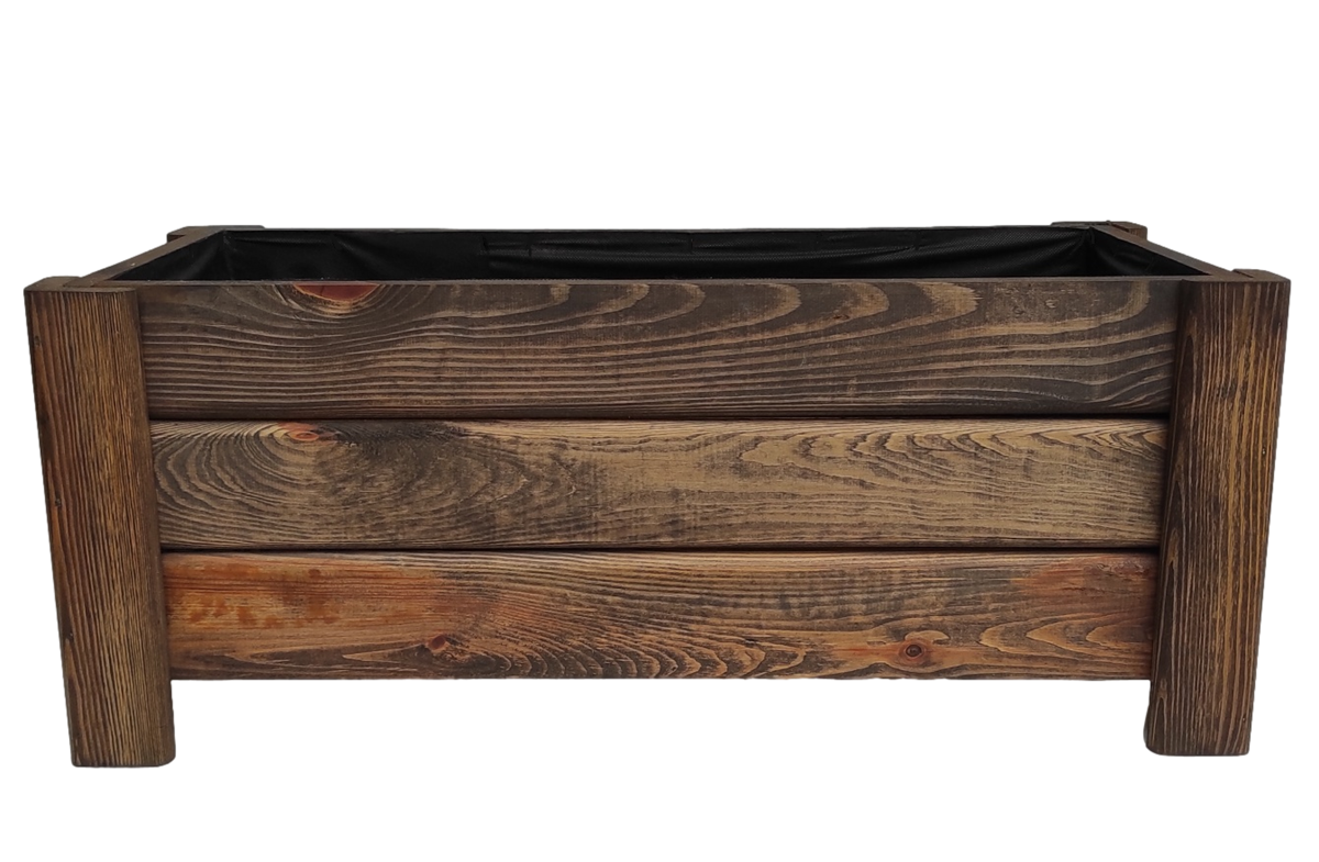 Dřevěný zahradní květináč VELVET, palisandr , 800x400x330