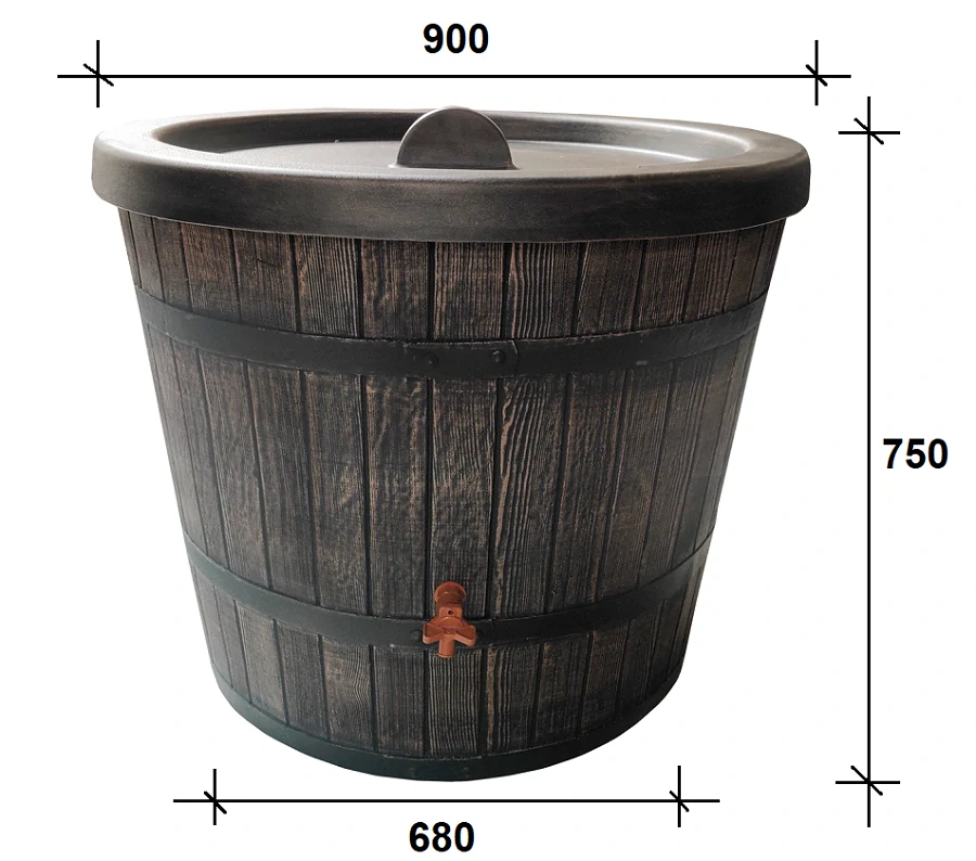 ROTO Kónický SUD 300l, imitace hnědého dřeva