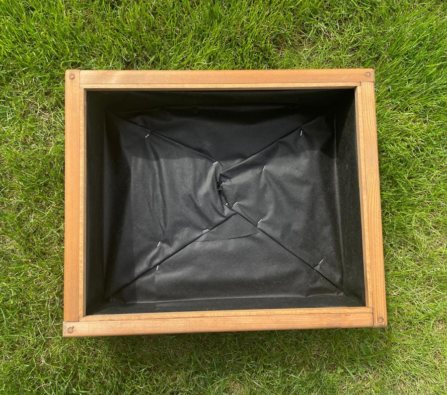 Dřevěný zahradní květináč AKSAMIT, teak, 600x500x200