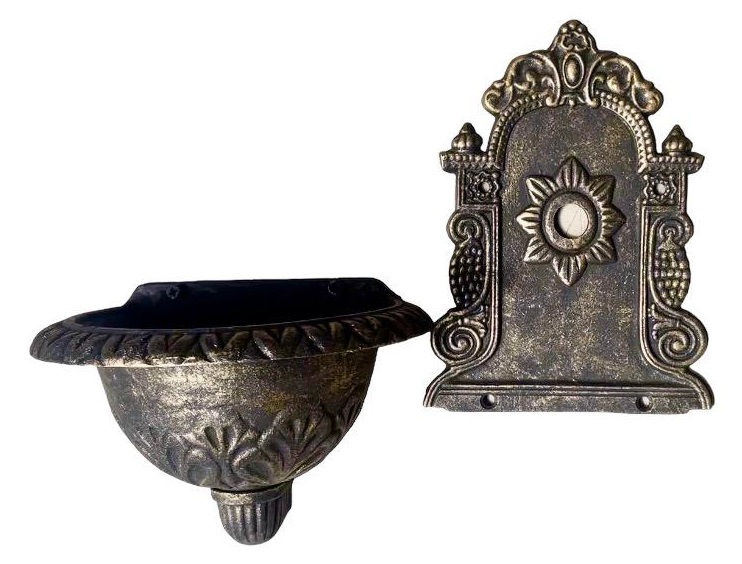 Dekorativní litinové umyvadlo Malé 47,5 cm - zlatá patina