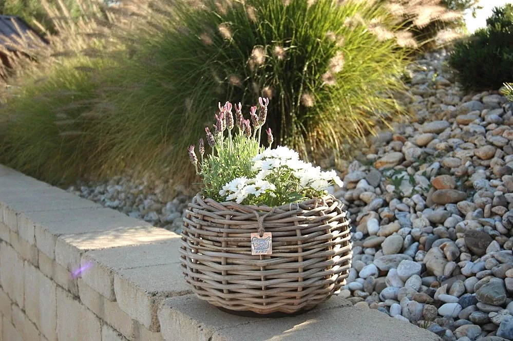RATANOVÝ Květináč DRYPOT TINA small, Ø29x19cm