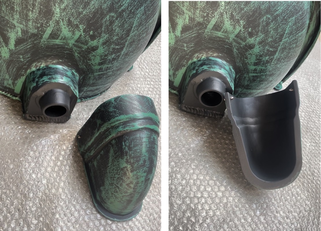 Zahradní umyvadlo SIENA 83 cm antická zelená - kohoutek Drak