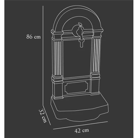 Zahradní výlevka Florencie z litého hliníku, hammer bronz