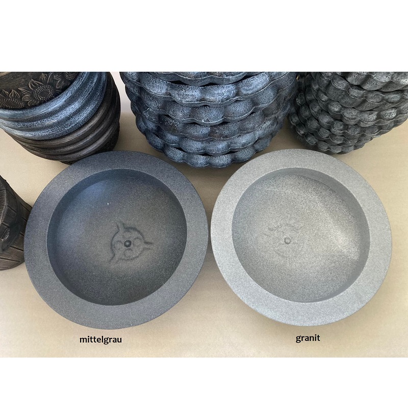 Hřbitovní květináč BALLET - mittelgrau Ø600 x 180