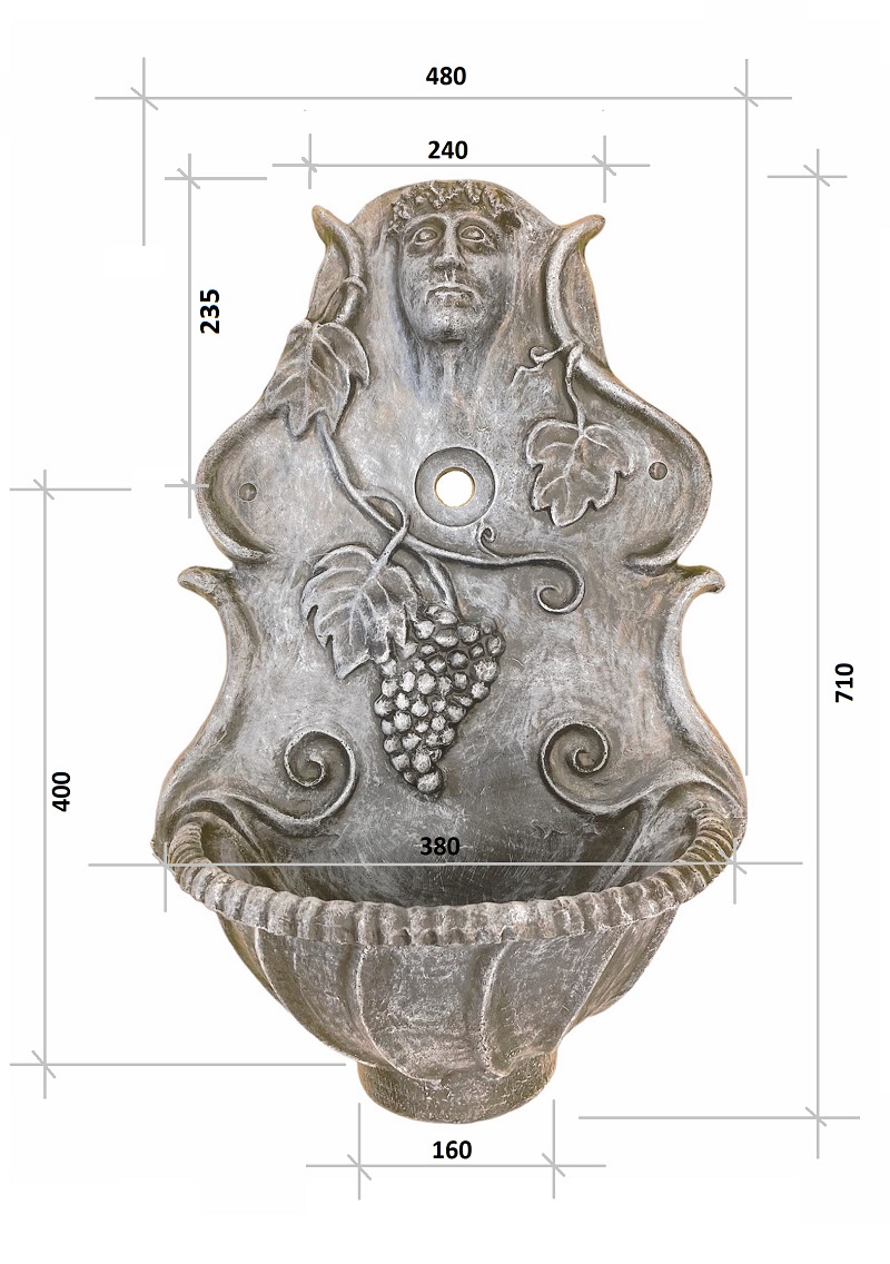 Roto zahradní umyvadlo Dioniz 71 cm - šedá