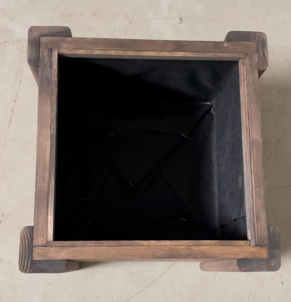 Dřevěný zahradní květináč VELVET, palisandr, 400x400x330mm