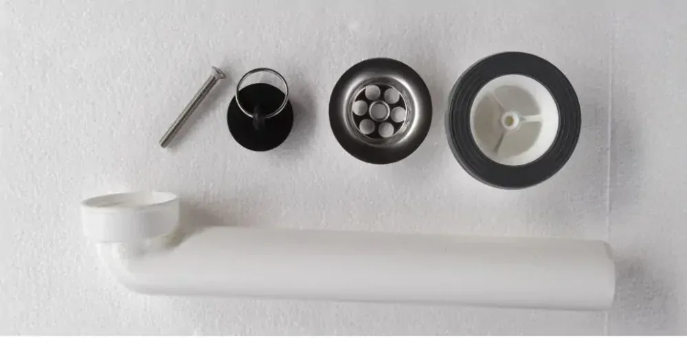 AZTE zahradní umyvadlo 72 cm bílo zelené – ze slitiny hliníku s kohoutkem výpustí a sifonem