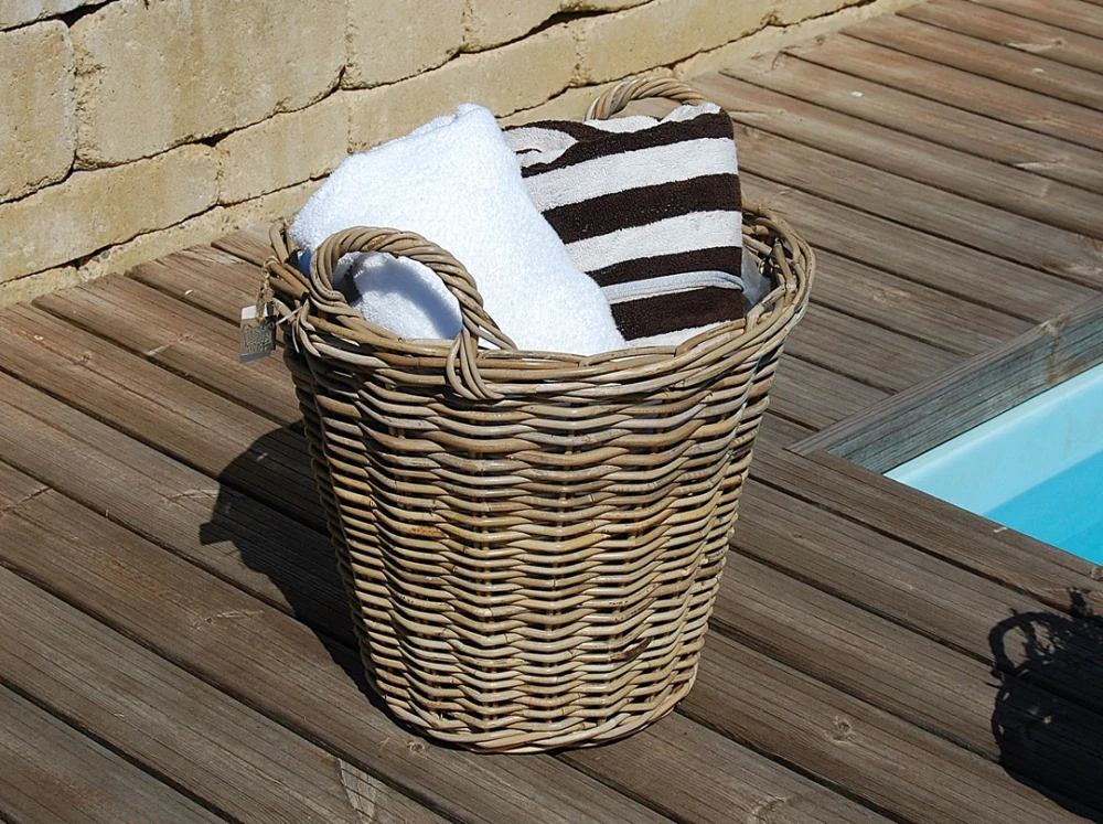 RATANOVÉ Koše, Grey, SET 2 kusy