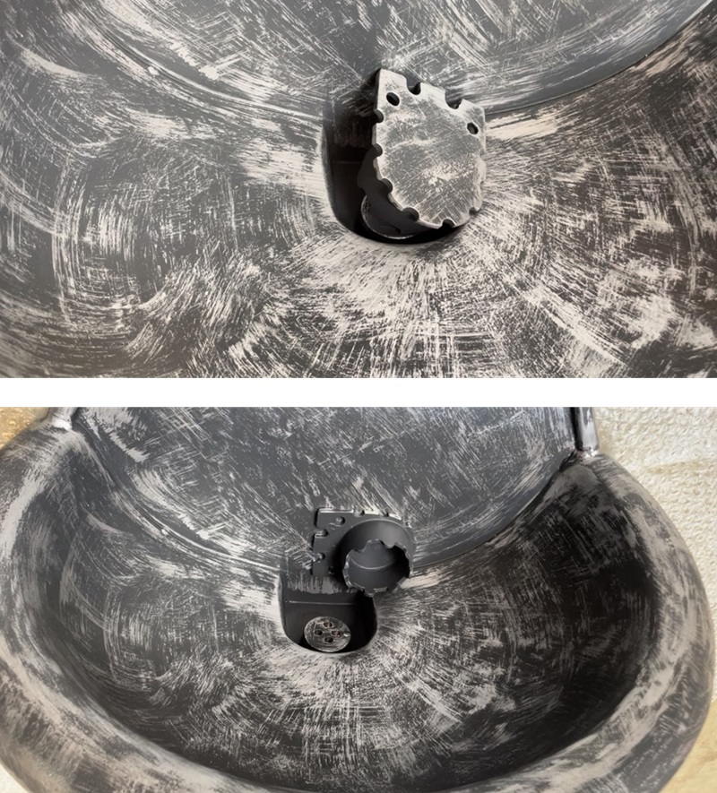 Zahradní umyvadlo SIENA 83 cm antické stříbro - kohoutek Drak