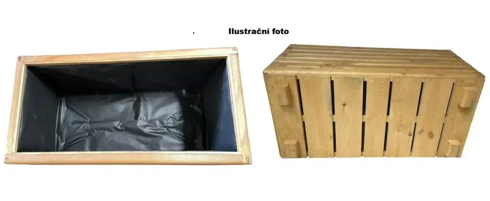 Dubový květináč VELORA 800×400×300 mm – teak, masivní dub