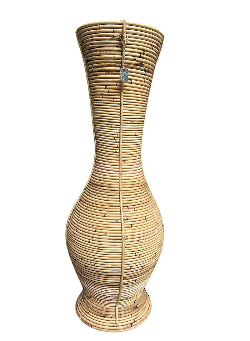 Váza Ratan Blond Stripe,  30x85 cm