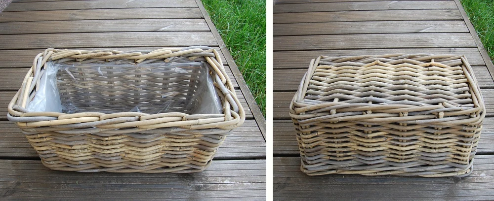 RATANOVÝ TRUHLÍK CLASIC, Grey, 40x23x20cm
