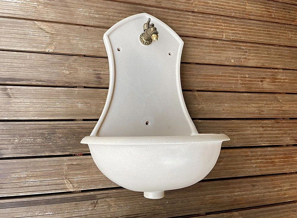 ROTO zahradní umyvadlo Saturn 71 cm pískové - kohoutek Drak, výpusť