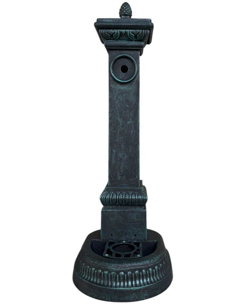 Vodovodní Litinový SLOUPEK AZTE XXL, zelená patina, 100 cm