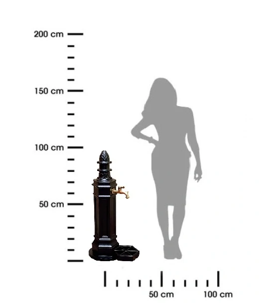 PRÉMIOVÝ vodovodní sloupek ROMA, antické zlato