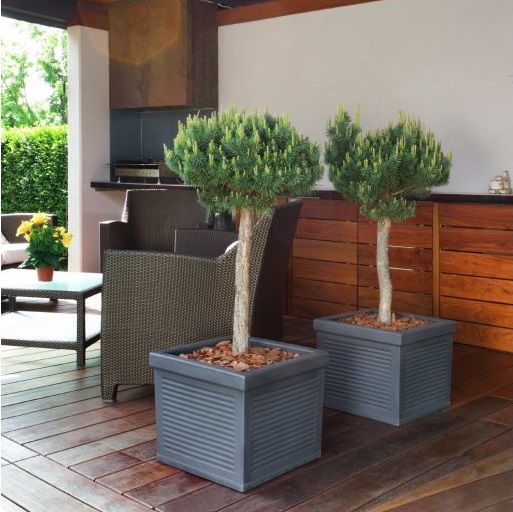 Roto KVĚTINÁČ LINE, šedý, 44x43x38 cm