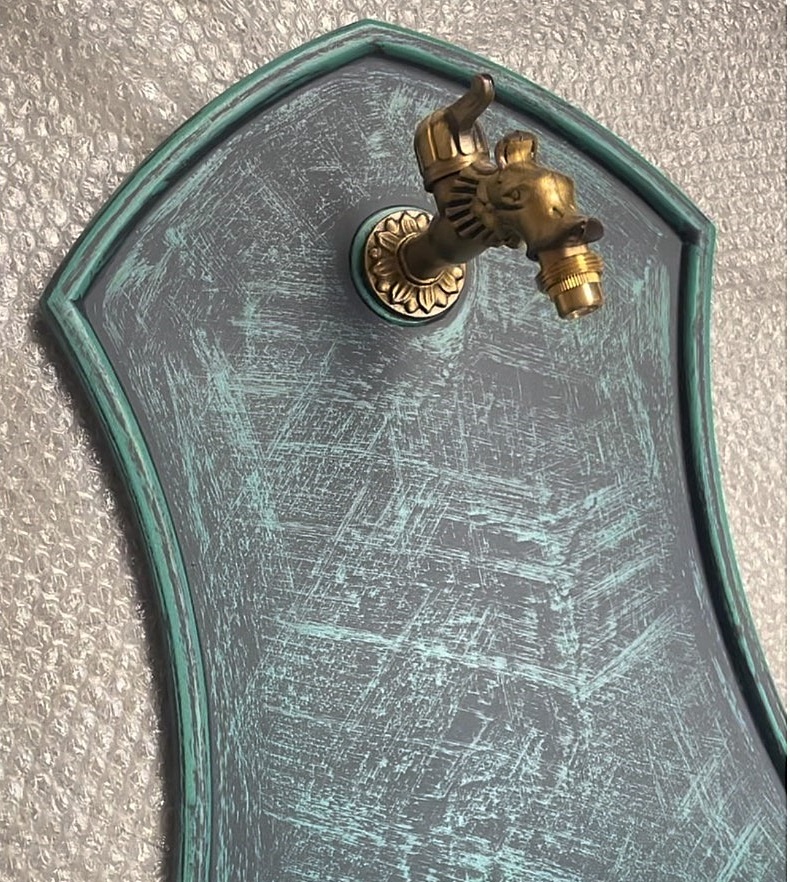 Zahradní umyvadlo SIENA 83 cm antická zelená - kohoutek Drak