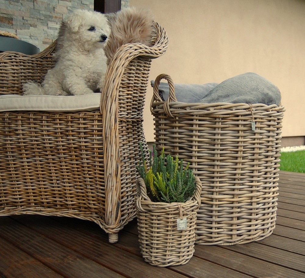 RATANOVÉ Koše DUO XLS, Grey, SET 2 kusy