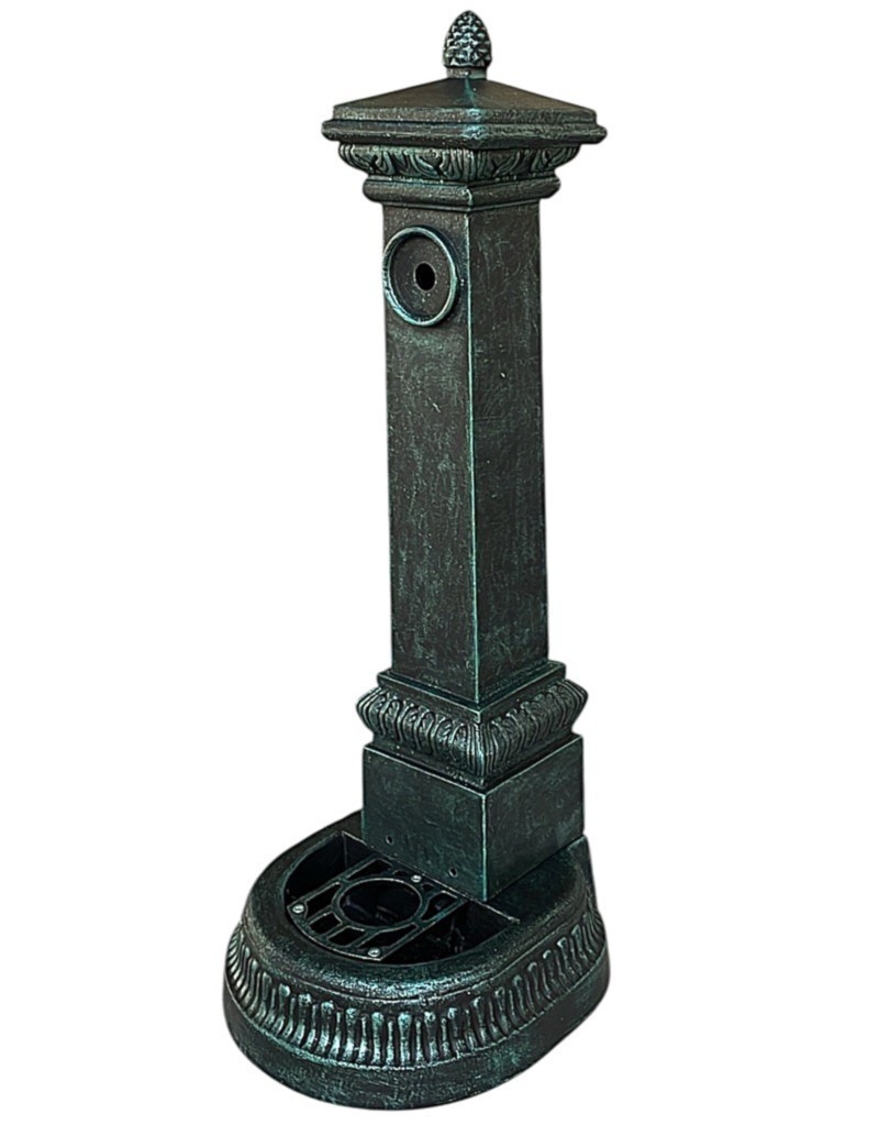 Vodovodní Litinový SLOUPEK AZTE XXL, zelená patina, 100 cm
