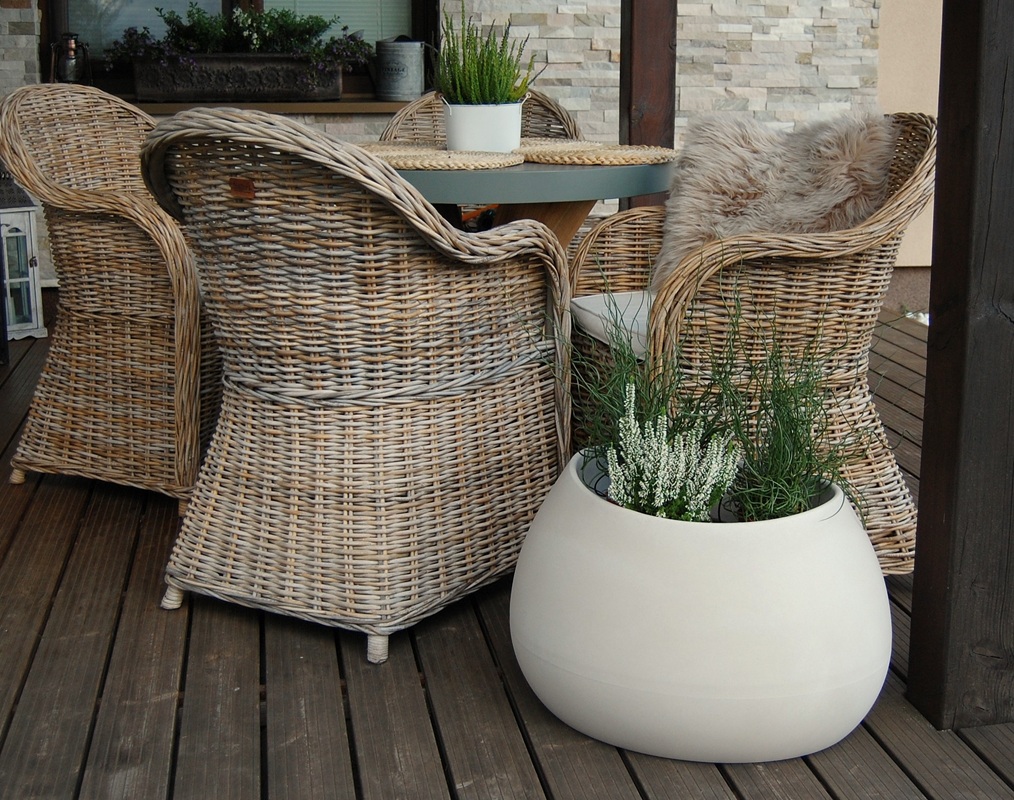 Květináč EVOLIA 60 cm, barva písková