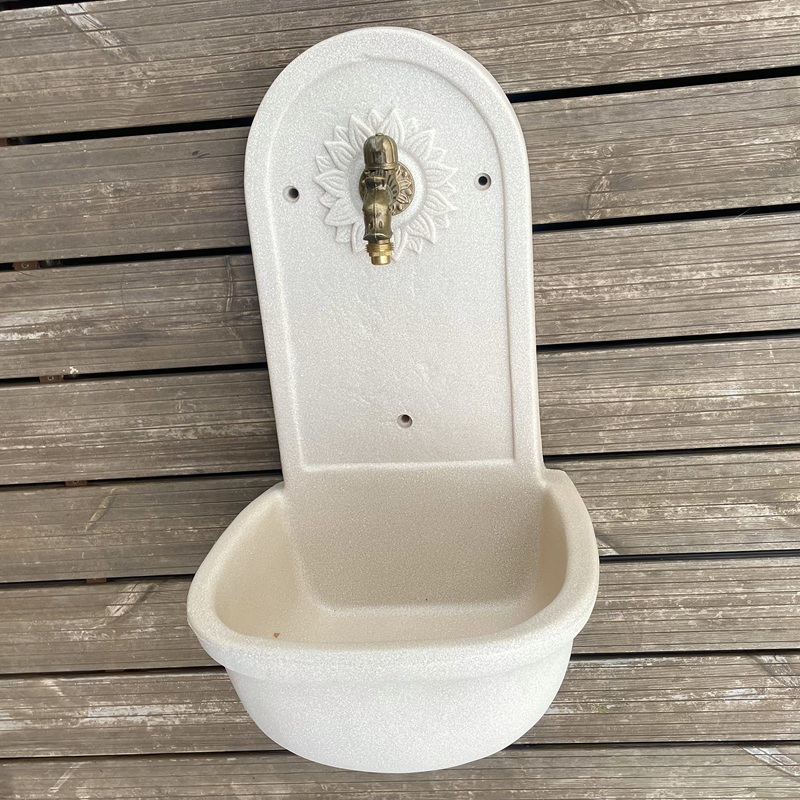 ROTO zahradní umyvadlo Slunce 63 cm pískové - kohoutek Drak, výpusť