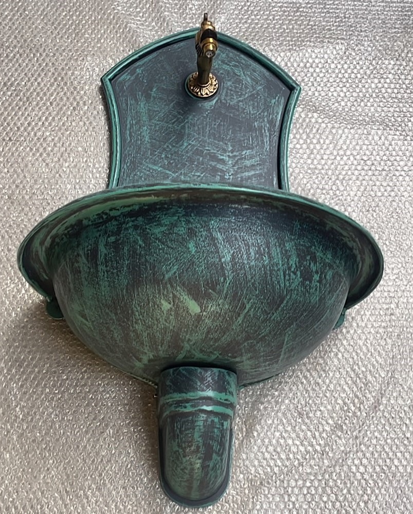 Zahradní umyvadlo SIENA 83 cm antická zelená - kohoutek Drak