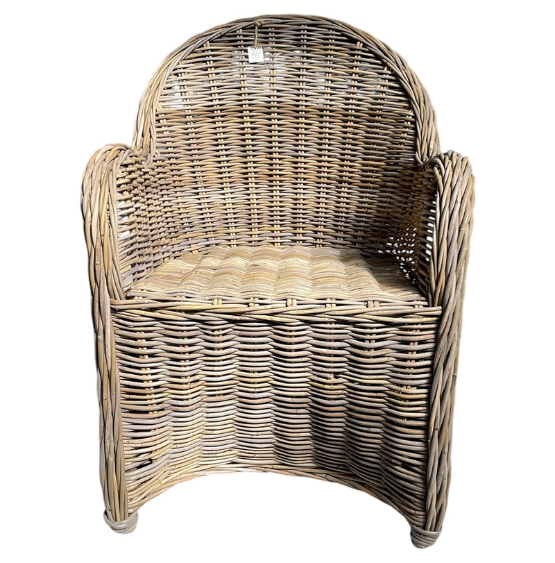 RATANOVÉ Jídelní Křeslo OASIS, šedohnědé