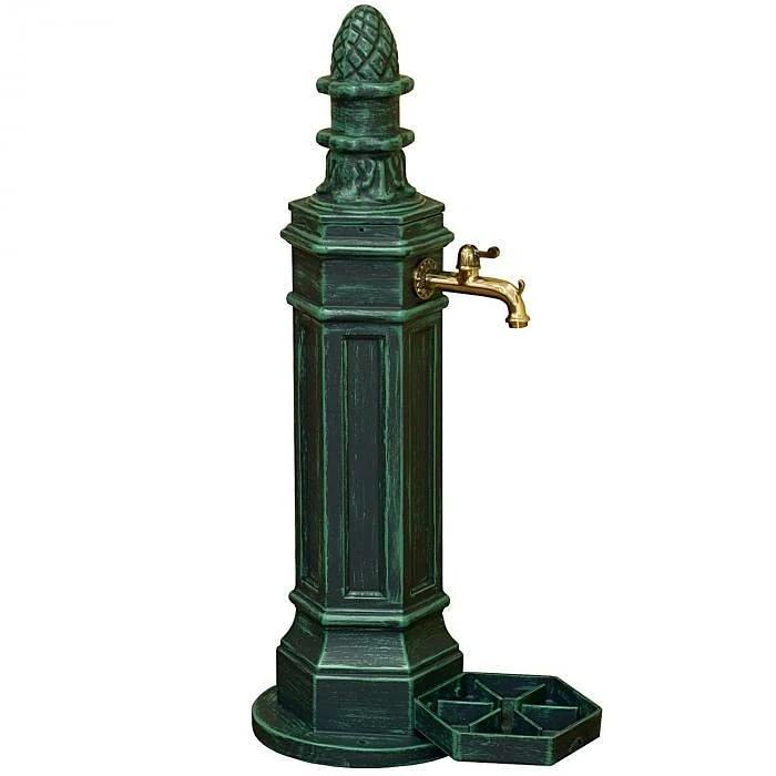 PRÉMIOVÝ vodovodní sloupek ROMA, antická zelená