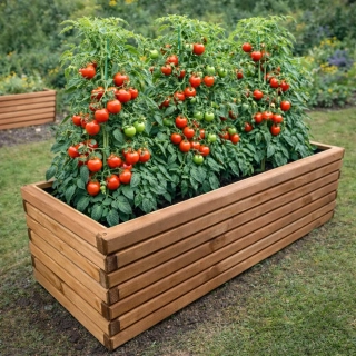 Dřevěný zahradní květináč AKSAMIT teak 1180x400x400