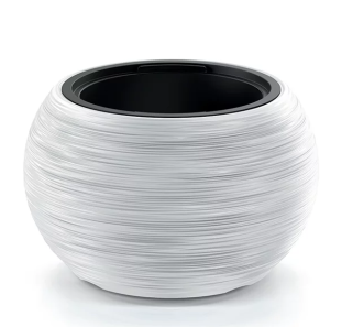 Květináč s vkladem FURU BOWL bílý Ø43,5 cm