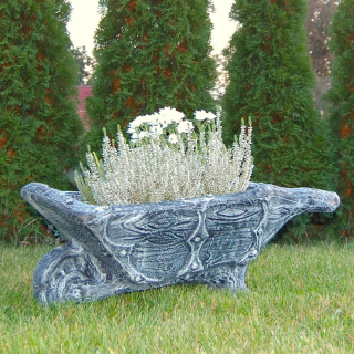 Roto Květináč Trakař - šedý, 75x36x30cm