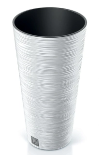 Květináč FURU SLIM ECO WOOD 30cm bílá