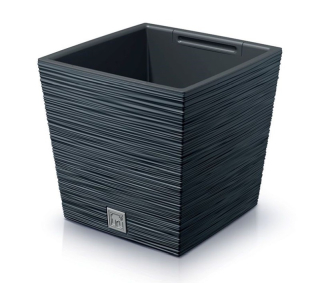 Květináč FURU SQUARE LOW, 30cm, antracit