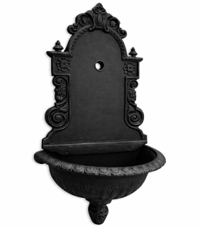 Litinové zahradní umyvadlo Moena 82 cm černé 