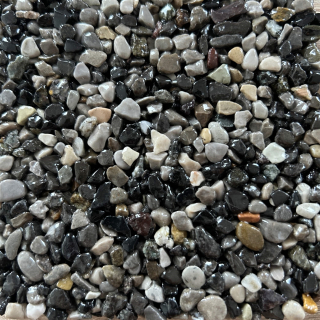 Kamenný koberec - Řiční kámen Grigio Ghedi (4-7 mm) + pojivo, set na 1m²