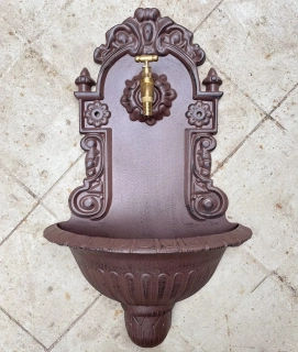 Zahradní umyvadlo litinové Fountani 61 cm - hnědé