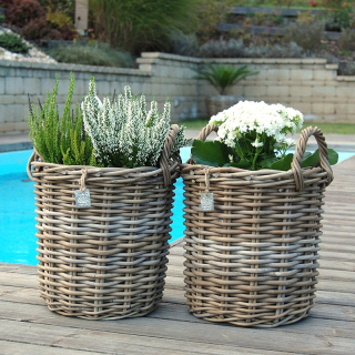 RATANOVÉ Koše DUO S, Grey, SET 2 kusy