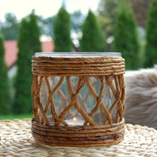 LUCERNA RATANOVÁ NATURAL, S 14x12 cm