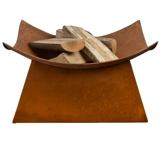 Zahradní OHNIŠTĚ ČTVERCOVÉ, corten efekt,  49×49×38,5 cm
