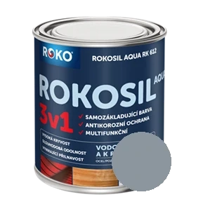 Univerzální vodouředitelná barva Rokosil Aqua 3v1 3 L šedá čsn1010 